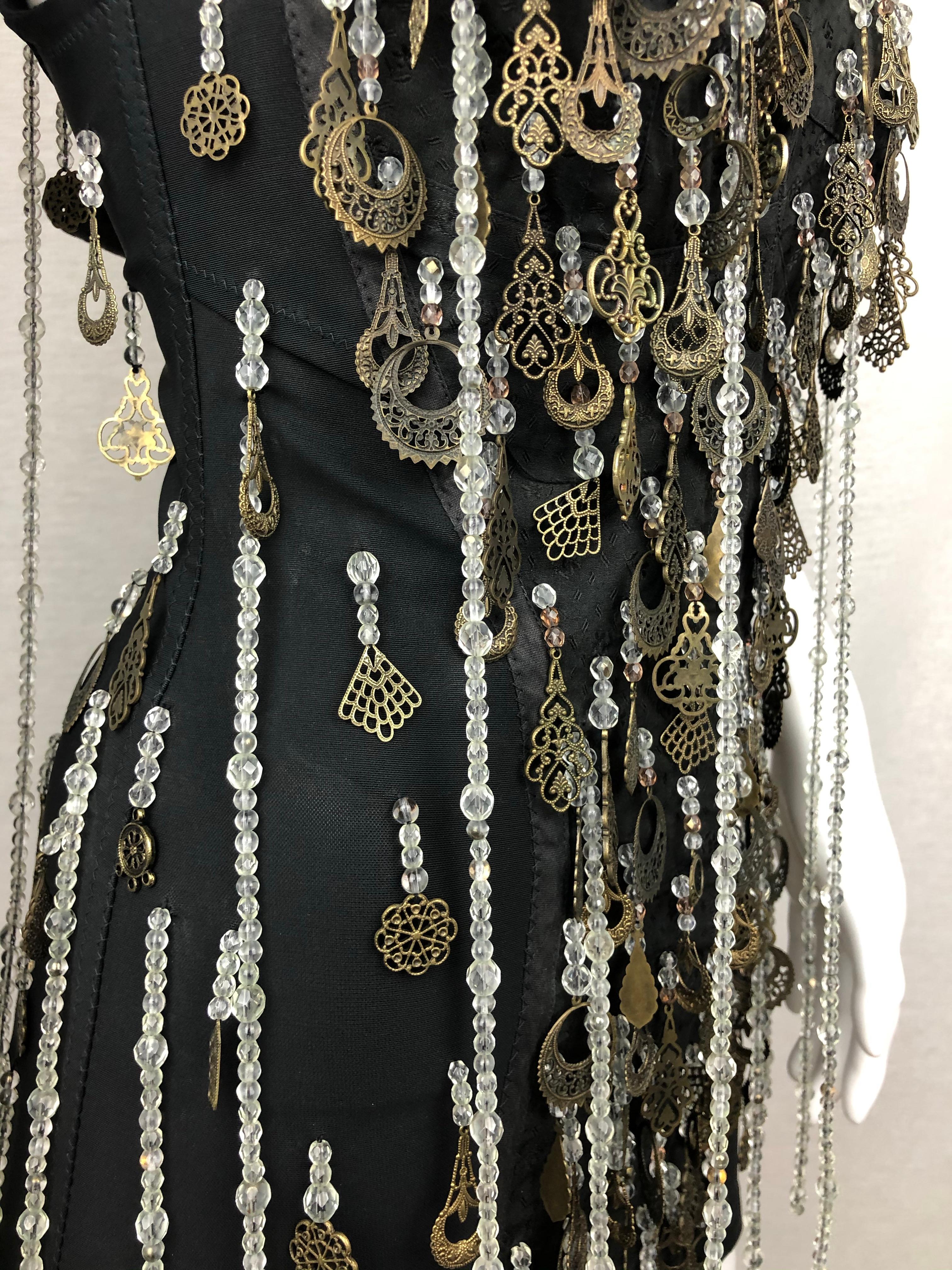 Black Dolce & Gabbana Fall 1990 long corset 