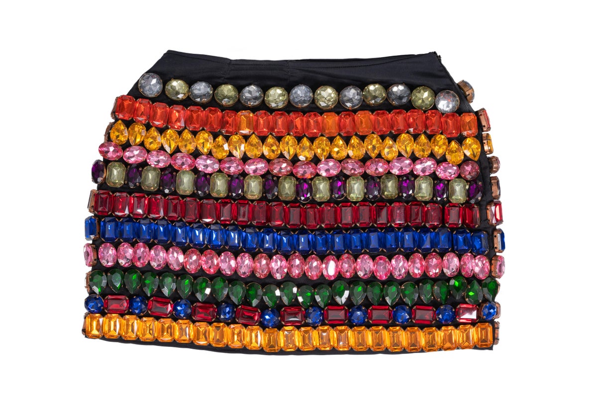 Dolce & Gabbana Fall 1991 Runway Crystal-Embellished Mini Skirt