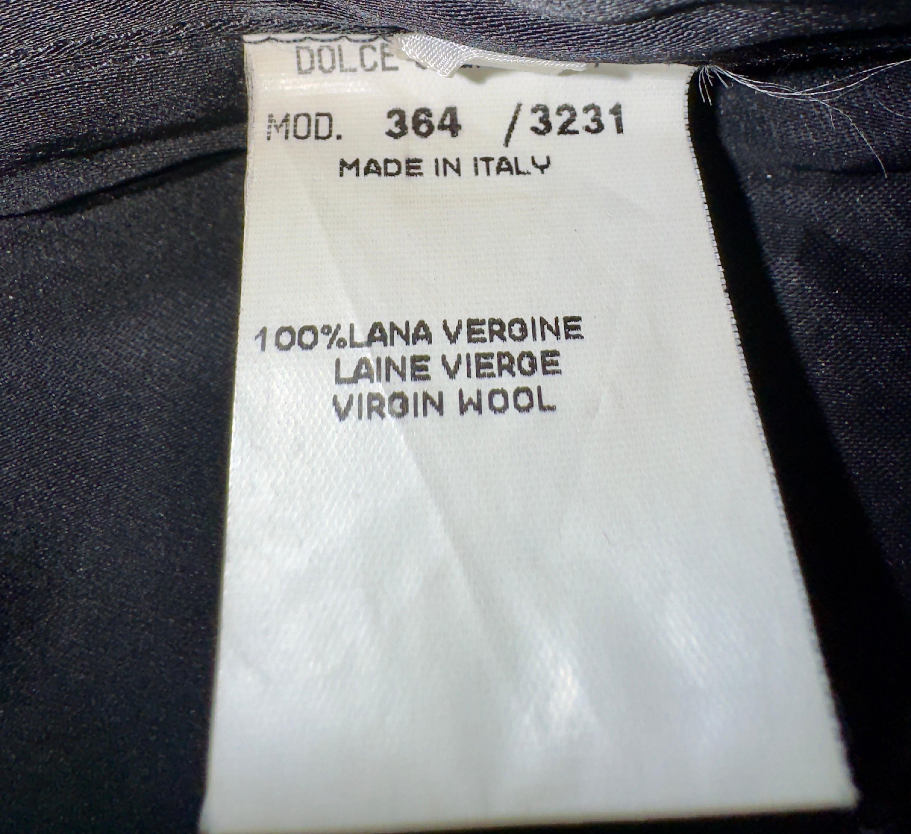 DOLCE & Gabbana Automne 1996 Robe bandeau drapée à chevrons en tweed 44 en vente 5