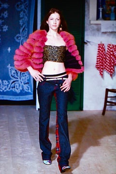 Dolce & Gabbana Fall 1999 Gradient Fox Fur Cropped Jacket