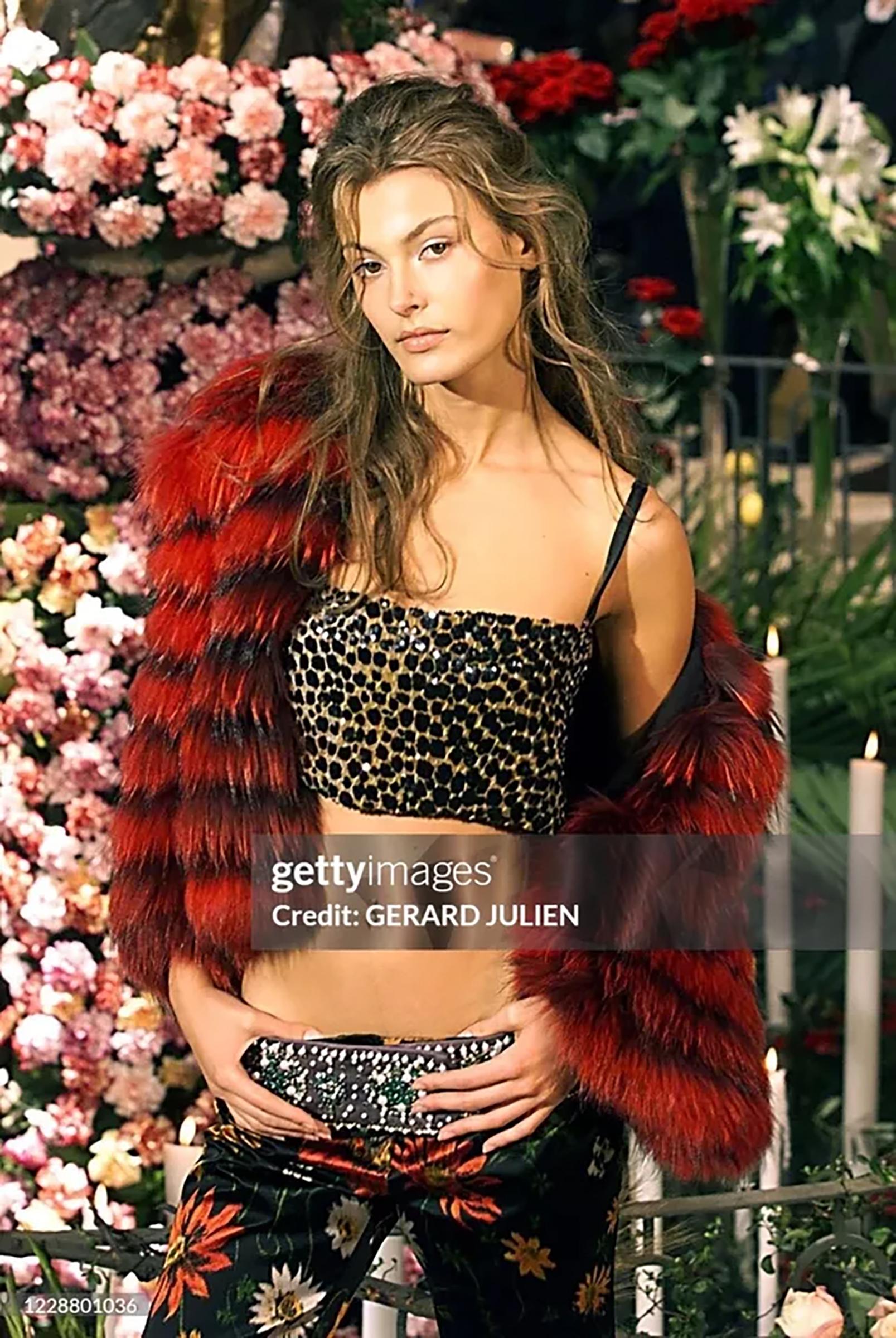 Dolce & Gabbana Fall 1999 Vintage Runway Fur Jacket as seen on Whitney Houston For Sale 5
