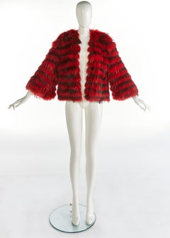 Dolce & Gabbana Fall 1999 Vintage Runway Fur Jacket as seen on Whitney Houston