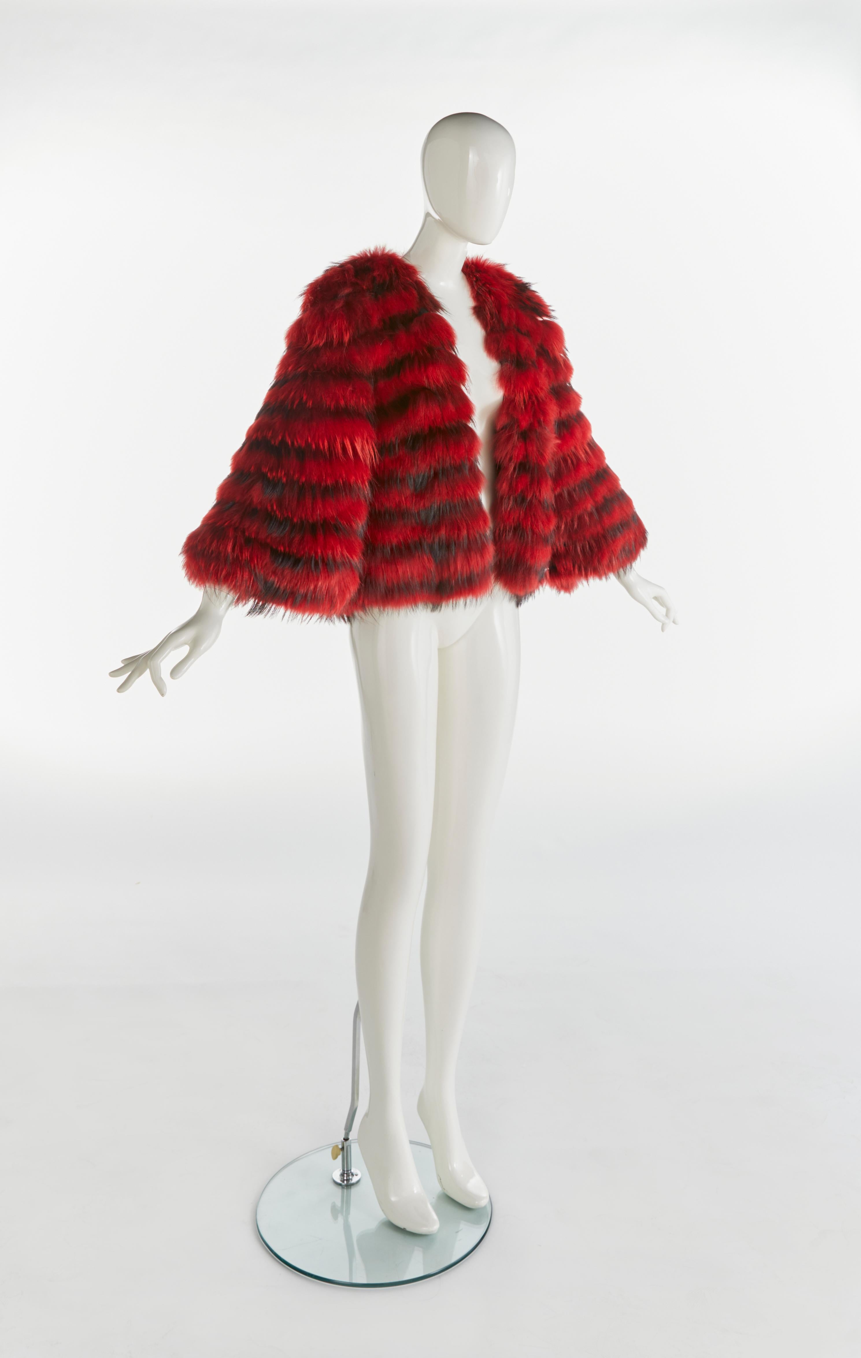 Dolce & Gabbana Fall 1999 Vintage Runway Fur Jacket as seen on Whitney Houston For Sale 1
