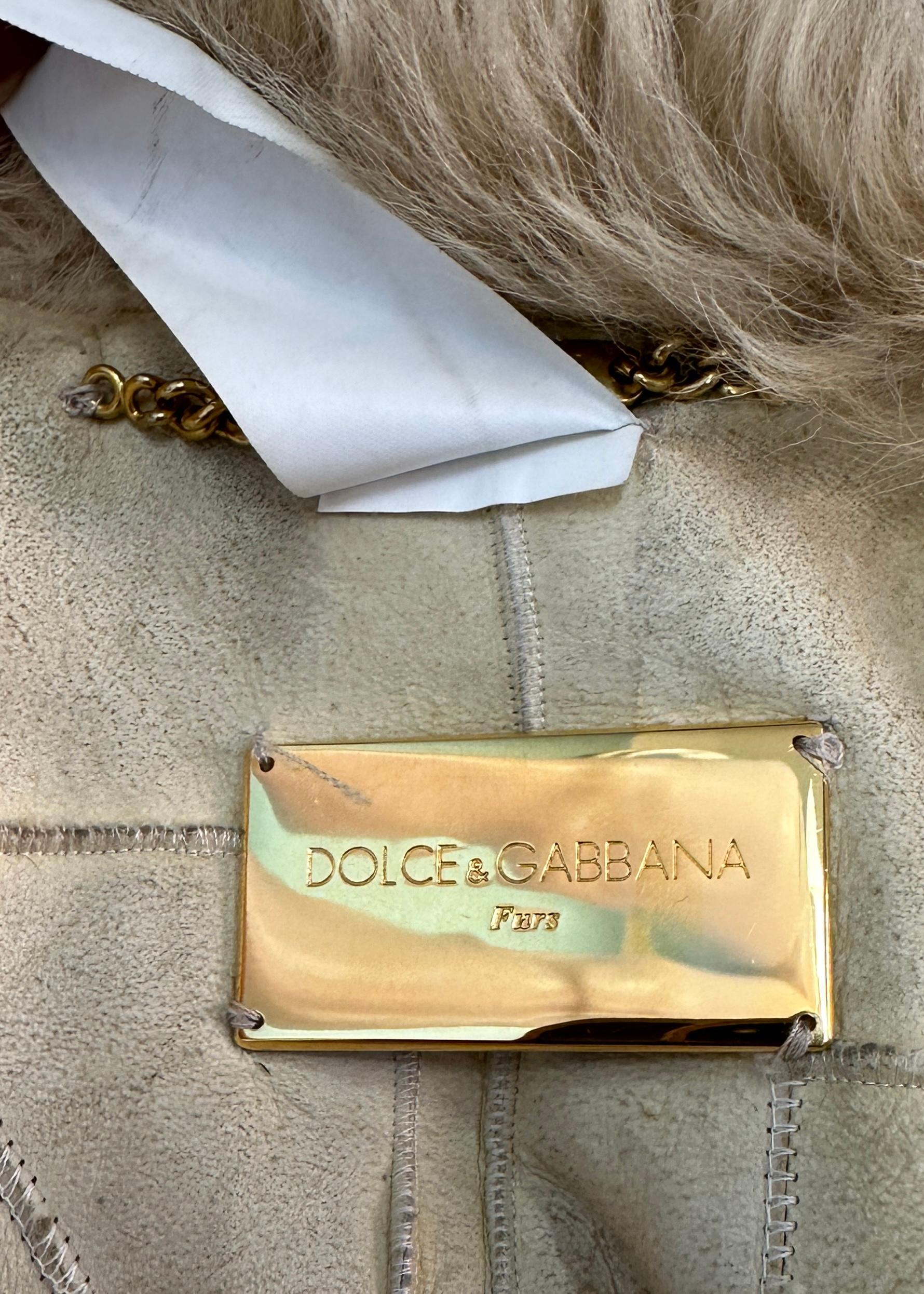 Dolce & Gabbana Fall 2001 Shearling Coat For Sale 4