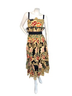 Dolce & Gabbana Fall 2013 Embroidered Baroque Lace Midi Cocktail Dress IT 40