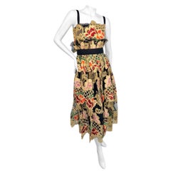 Dolce & Gabbana Fall 2013 Embroidered Baroque Lace Midi Cocktail Dress IT 40