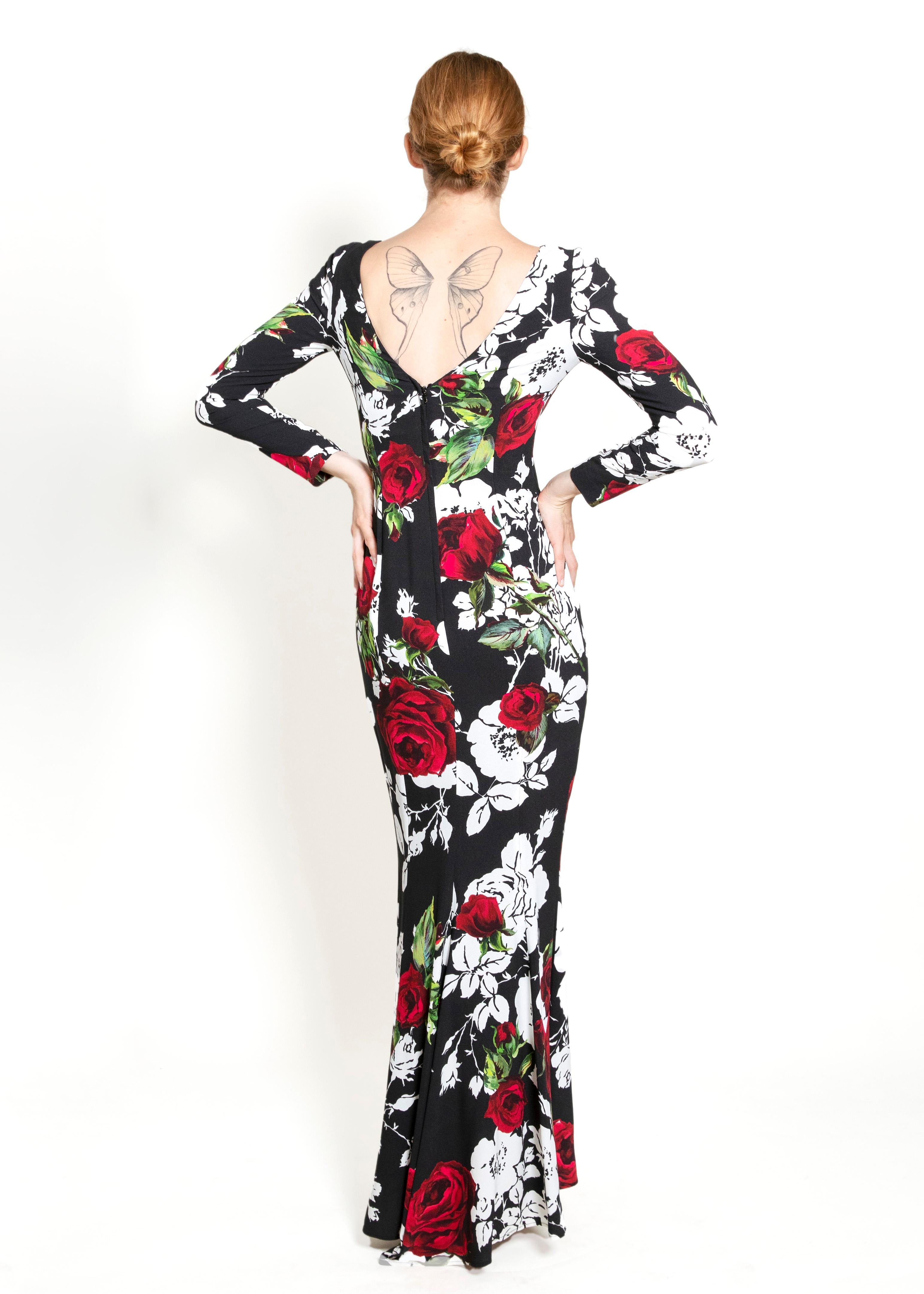 Women's Dolce & Gabbana Fall 2015 L/S Floral Dress For Sale