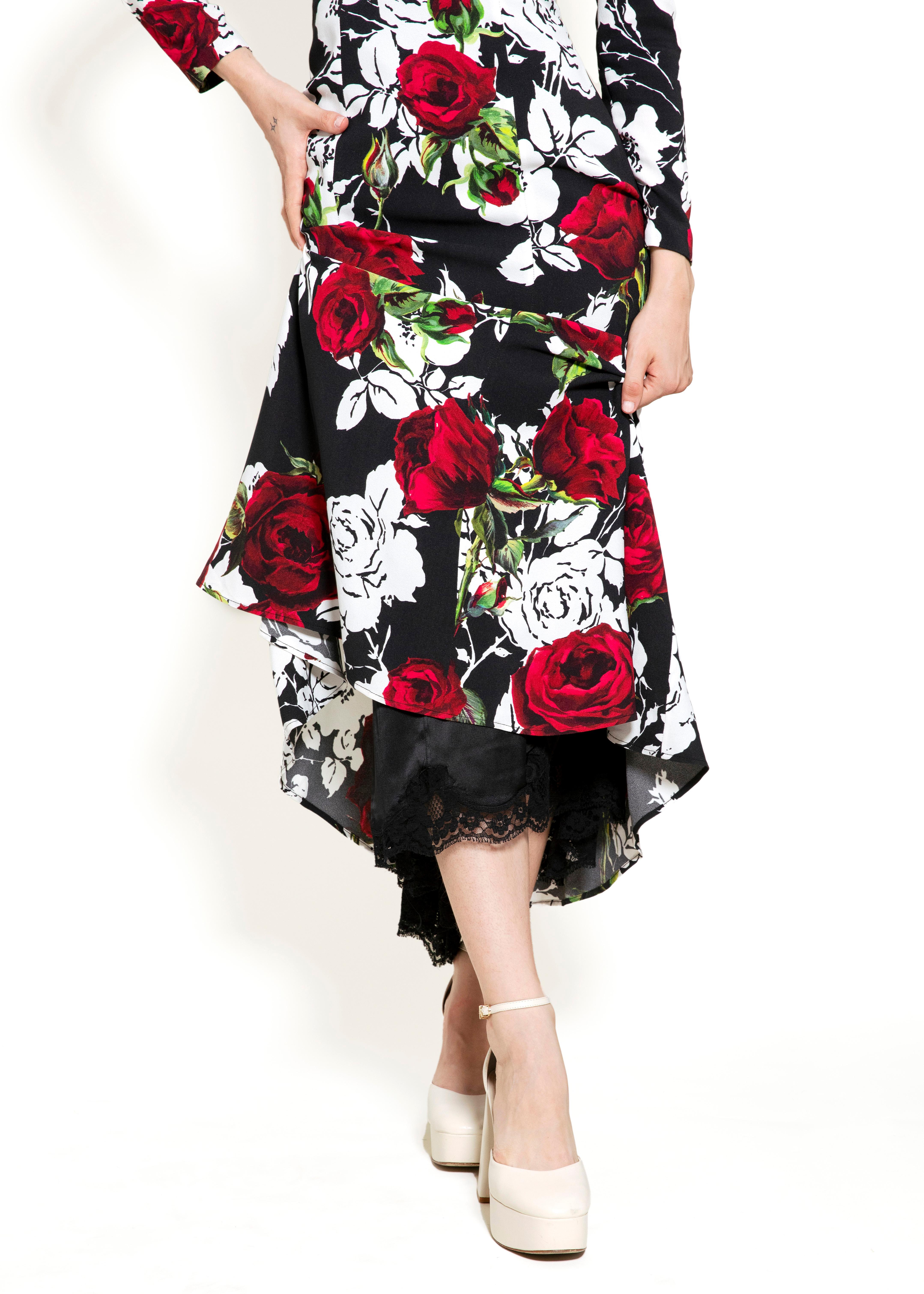 Dolce & Gabbana Fall 2015 L/S Floral Dress For Sale 2