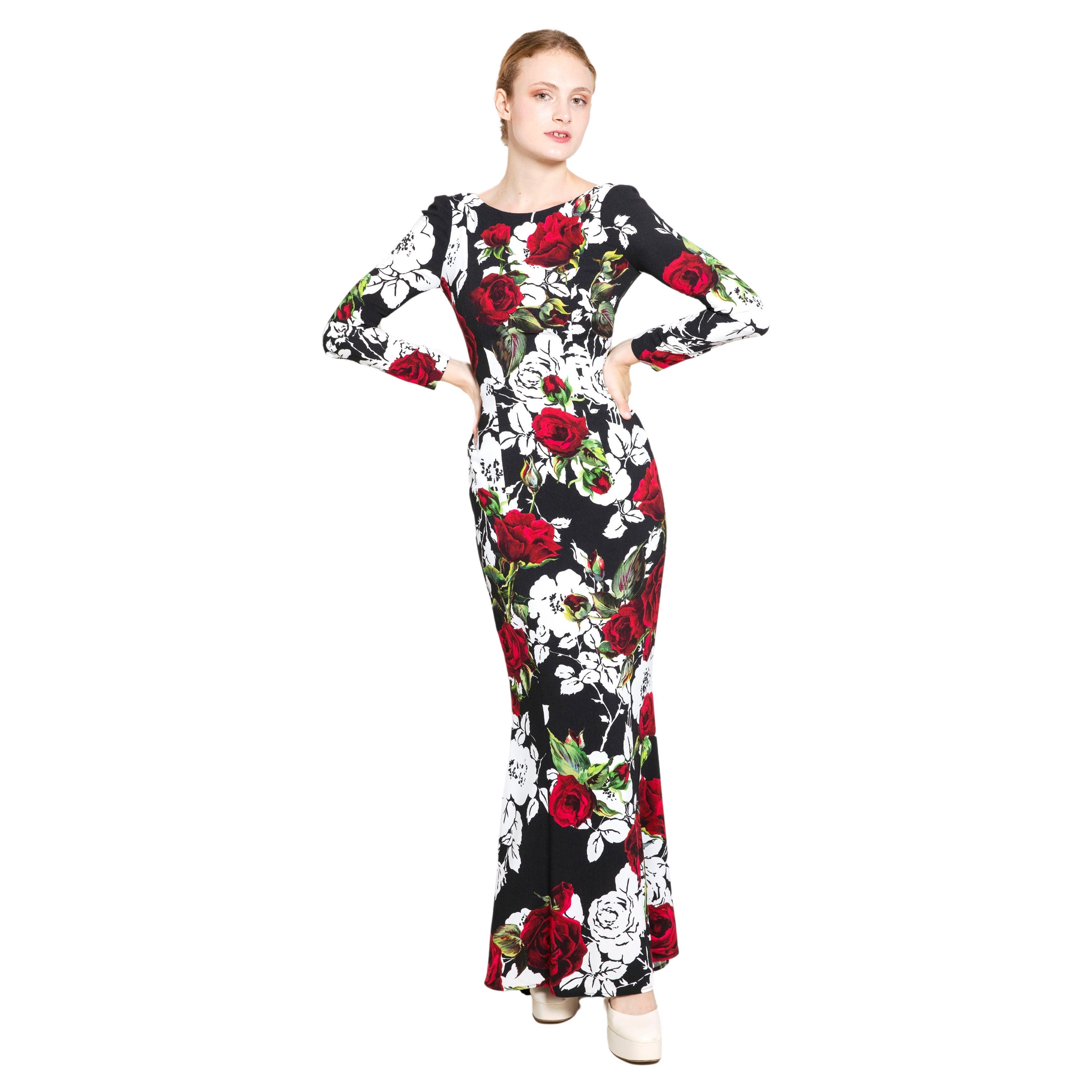 Dolce & Gabbana Fall 2015 L/S Floral Dress For Sale