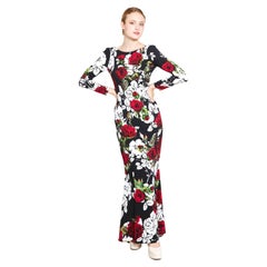 Dolce & Gabbana Herbst 2015 L/S geblümtes Kleid
