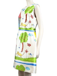 Dolce Gabbana Fall 2015 Silk printed dress