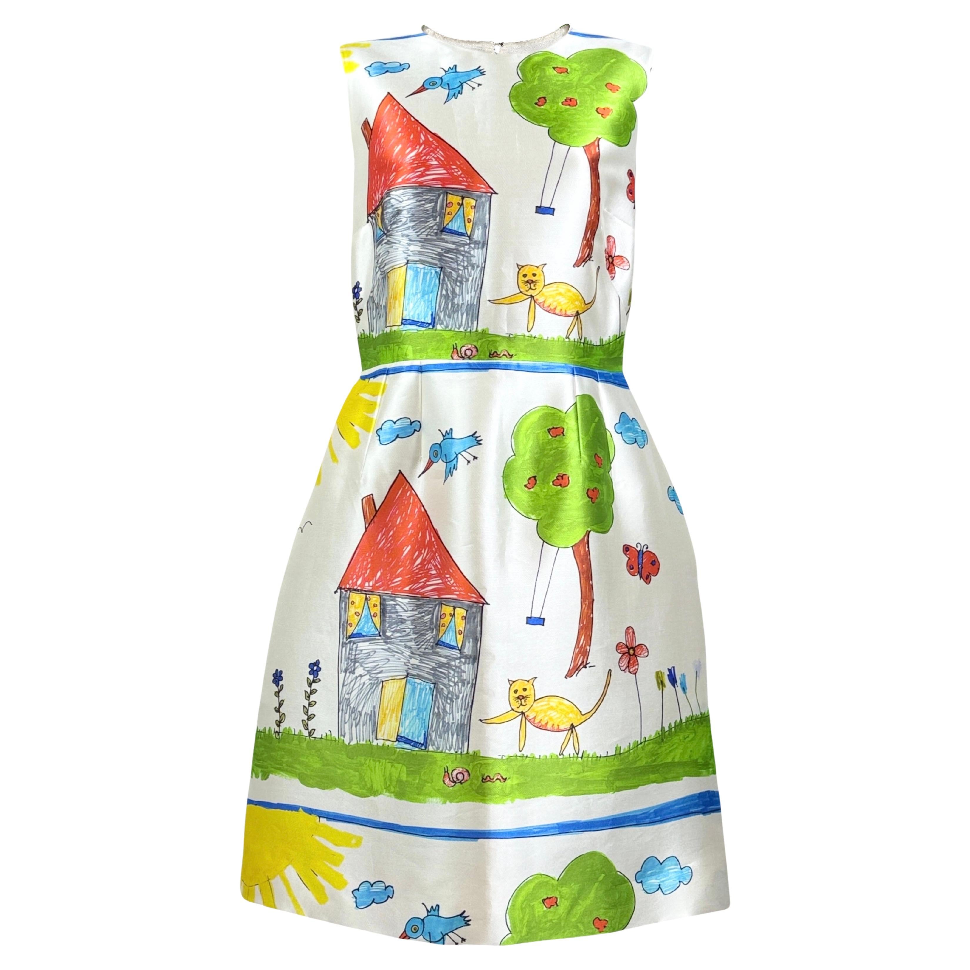 Dolce Gabbana Fall 2015 Silk printed dress