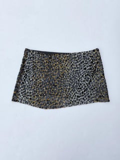 Dolce & Gabbana Fall/Winter 1999 Leopard Sequin Silk Skirt