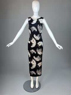 Dolce & Gabbana Fall/Winter F/W 1997 Runway Feather Print Dress – New with Tags