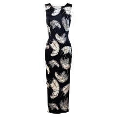Dolce & Gabbana Fall/Winter F/W 1997 Runway Feather Print Dress - New with Tags