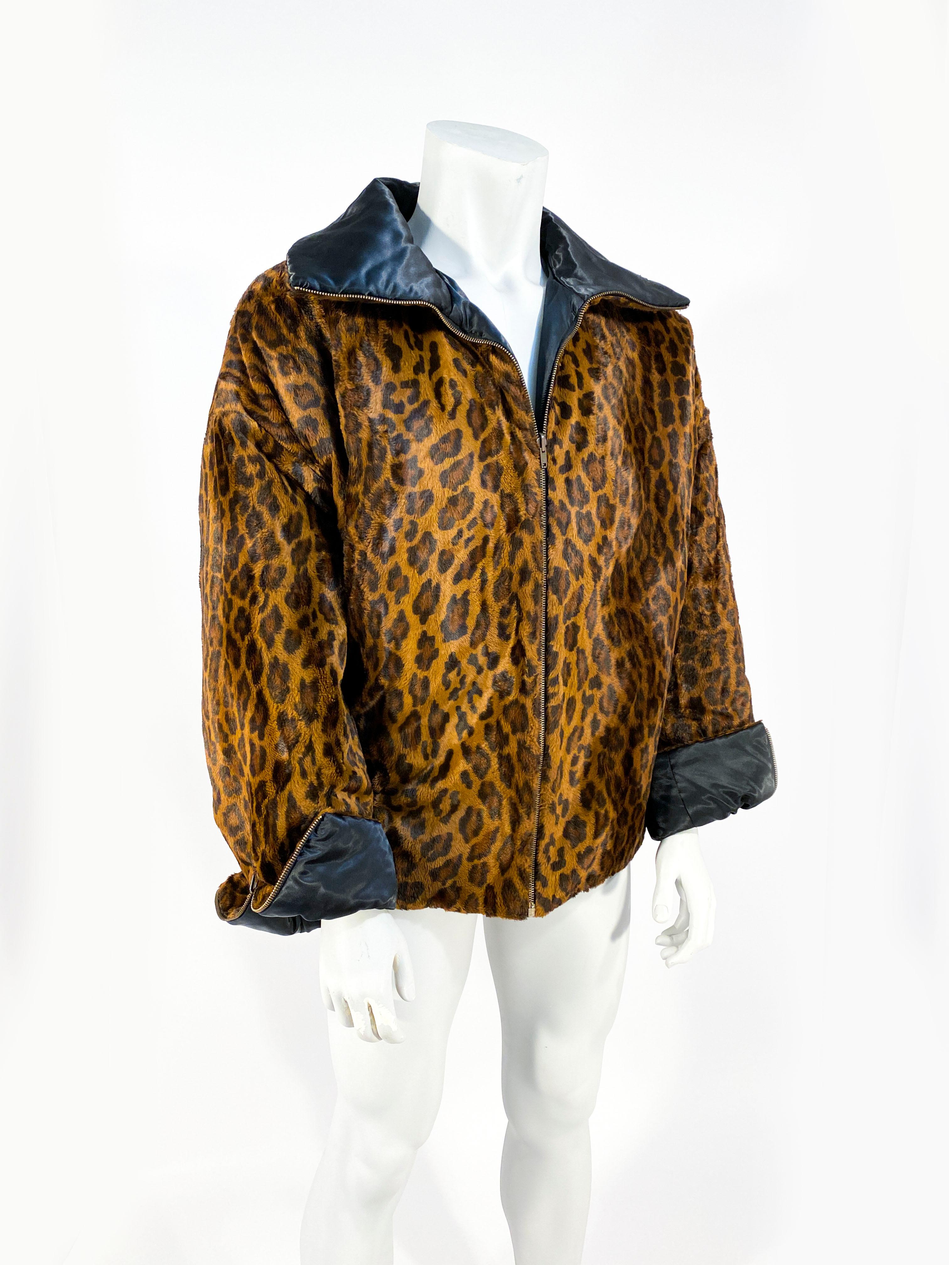 Dolce & Gabbana Faux Cheetah Fur Reversible Jacket 4