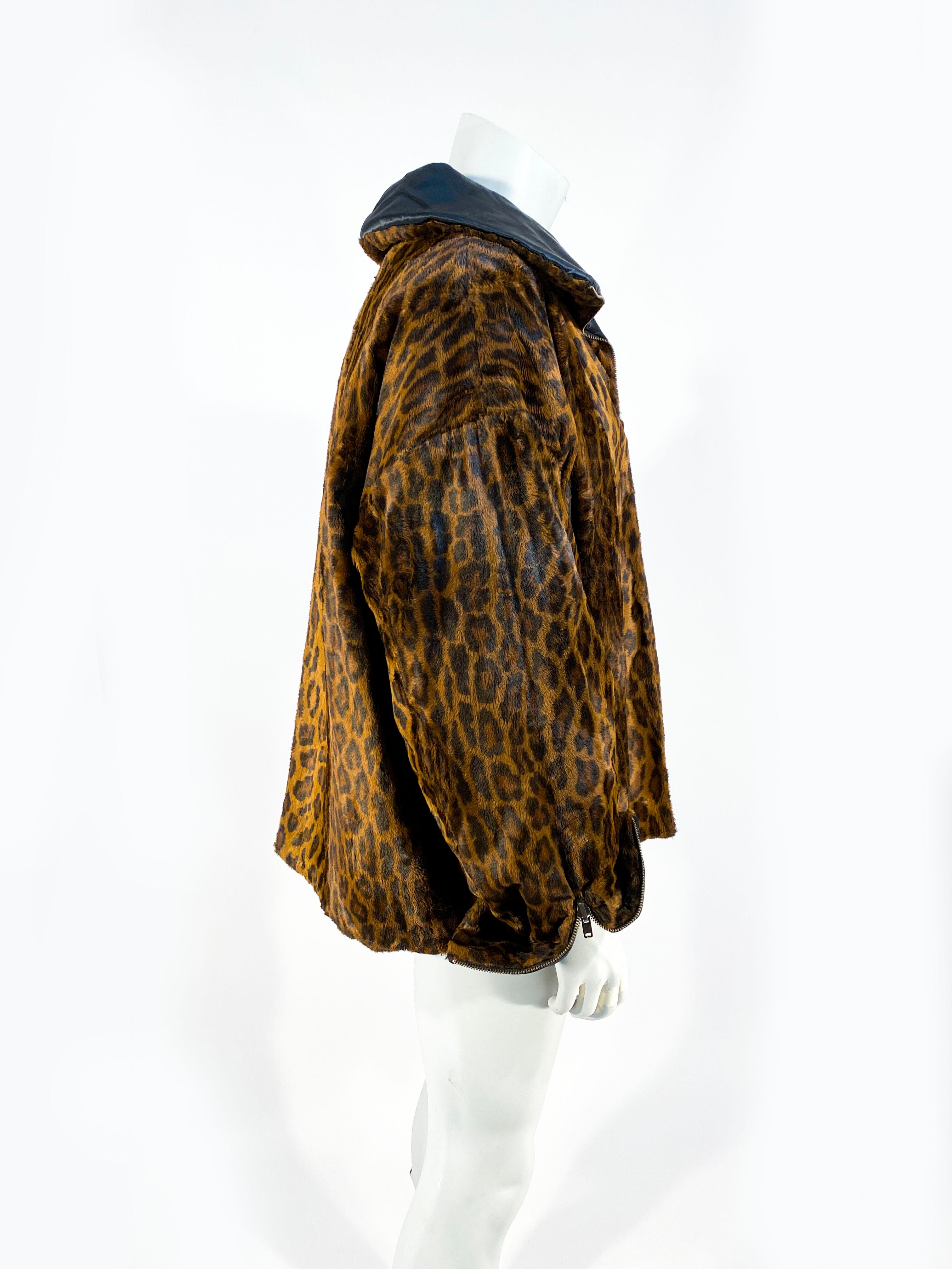 Dolce & Gabbana Faux Cheetah Fur Reversible Jacket 5