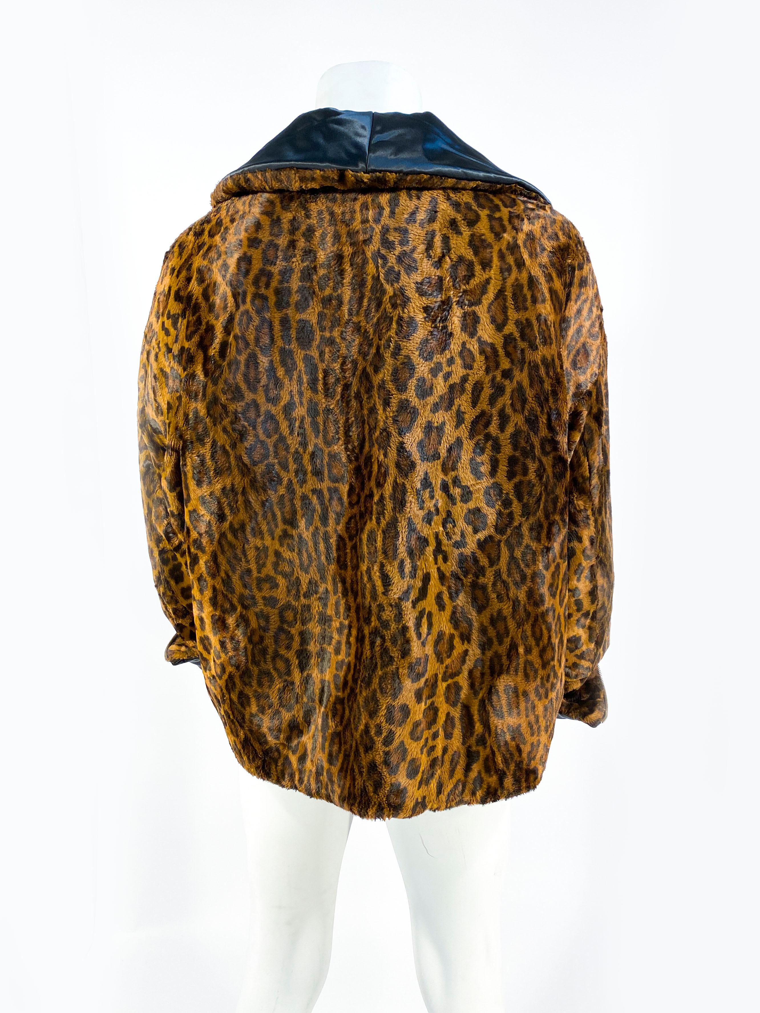 Dolce & Gabbana Faux Cheetah Fur Reversible Jacket 6