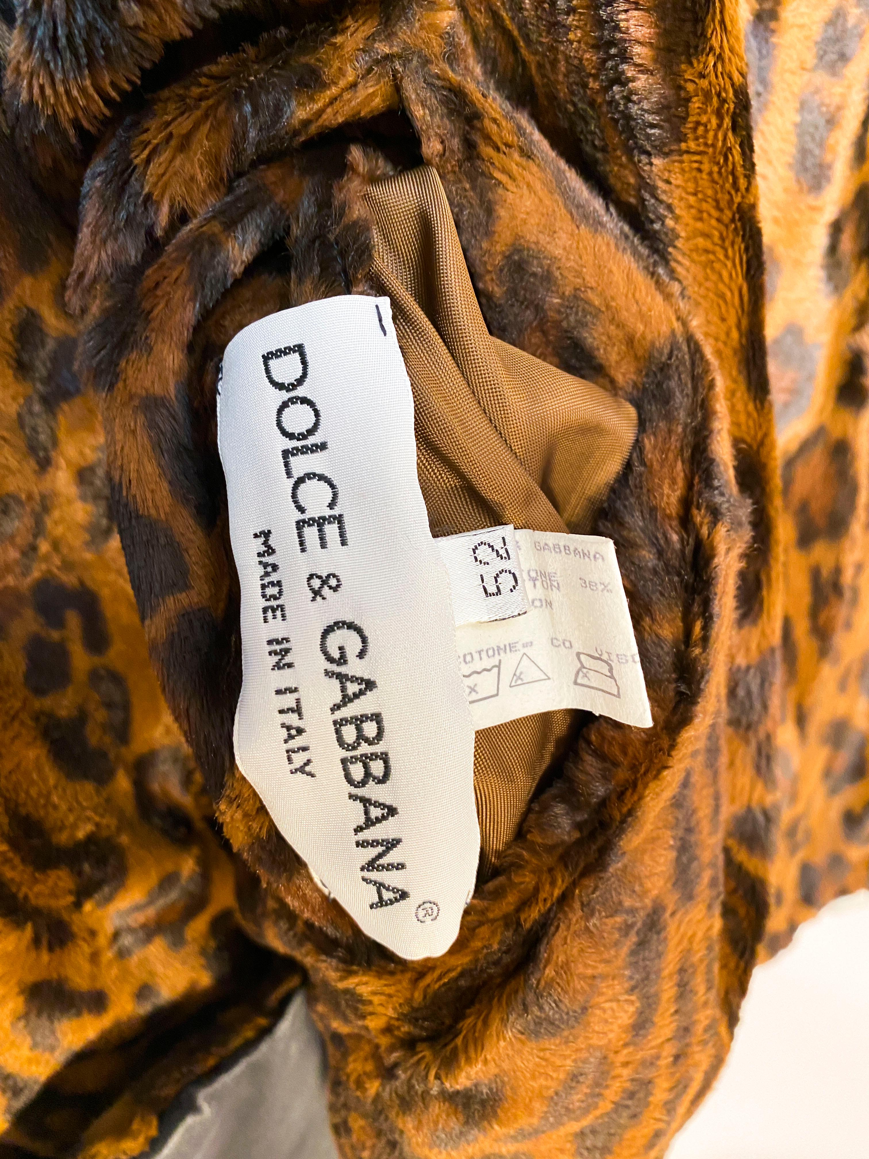 Dolce & Gabbana Faux Cheetah Fur Reversible Jacket 7