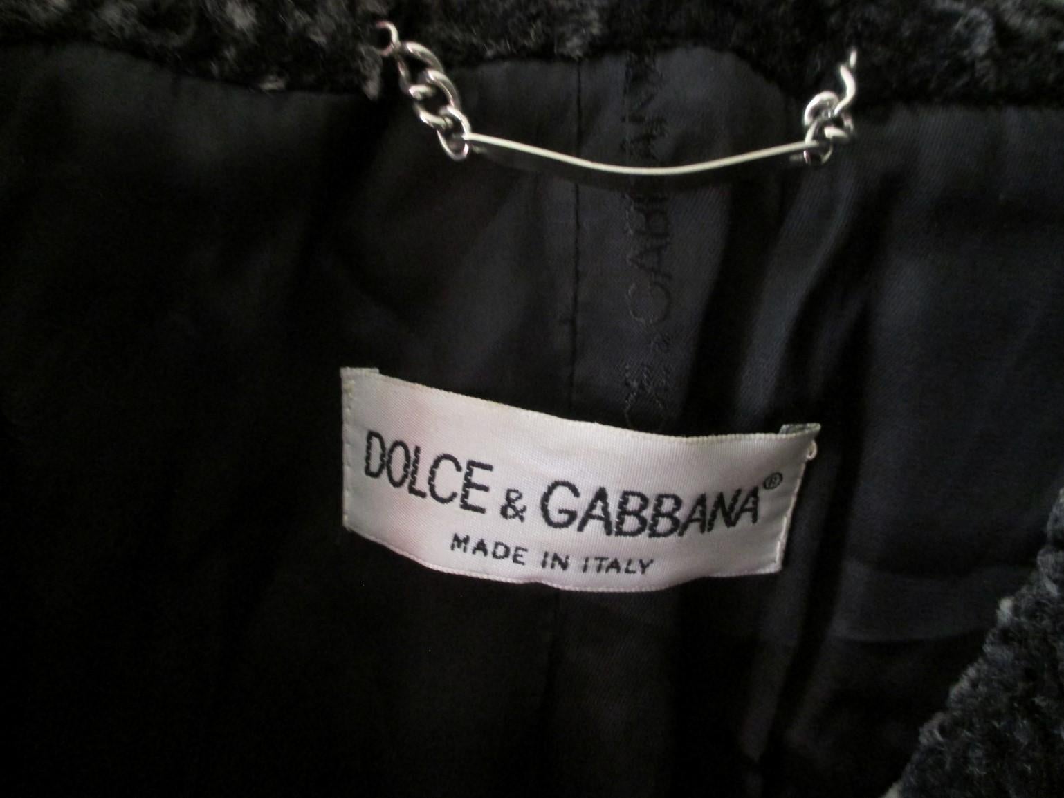 Dolce & Gabbana Faux Fur Jacket small For Sale 1