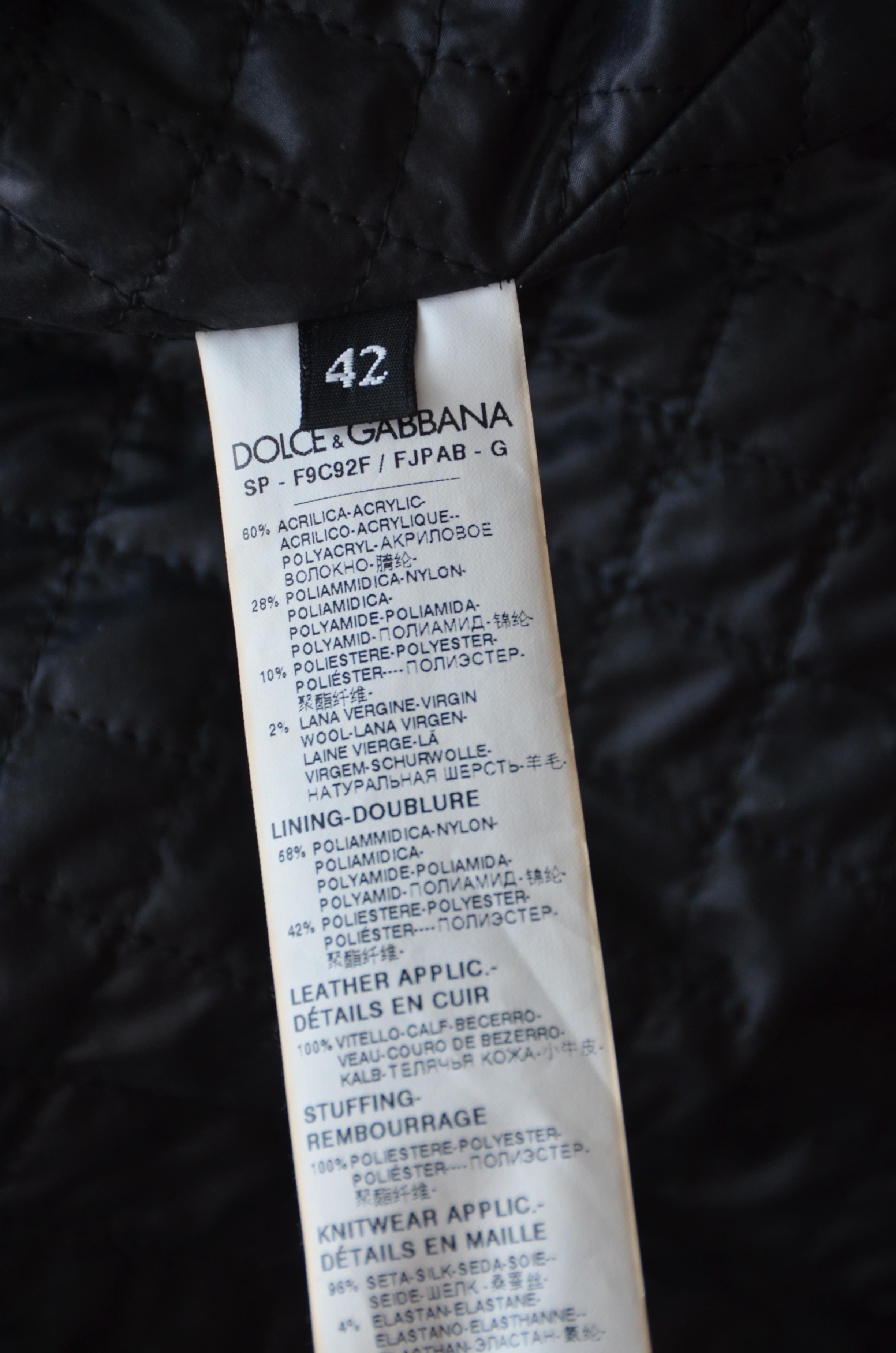 DOLCE & GABBANA  Faux Fur Tiger Hooded Long Jacket  Coat NEW 42 1