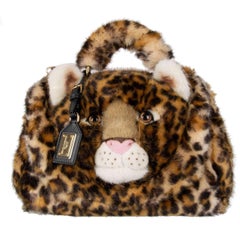 Dolce & Gabbana - Faux Leopard Pelz Tote Umhängetasche SICILY