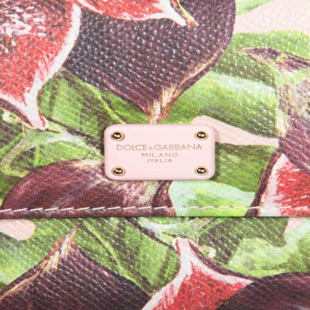 Women's Dolce & Gabbana Fig Print Leather Wallet