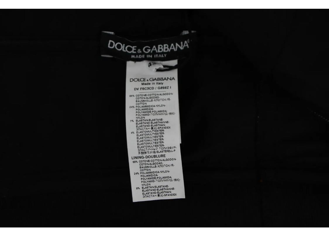 Dolce & Gabbana fitted dark blue denim casual dress features v-neck For Sale 9