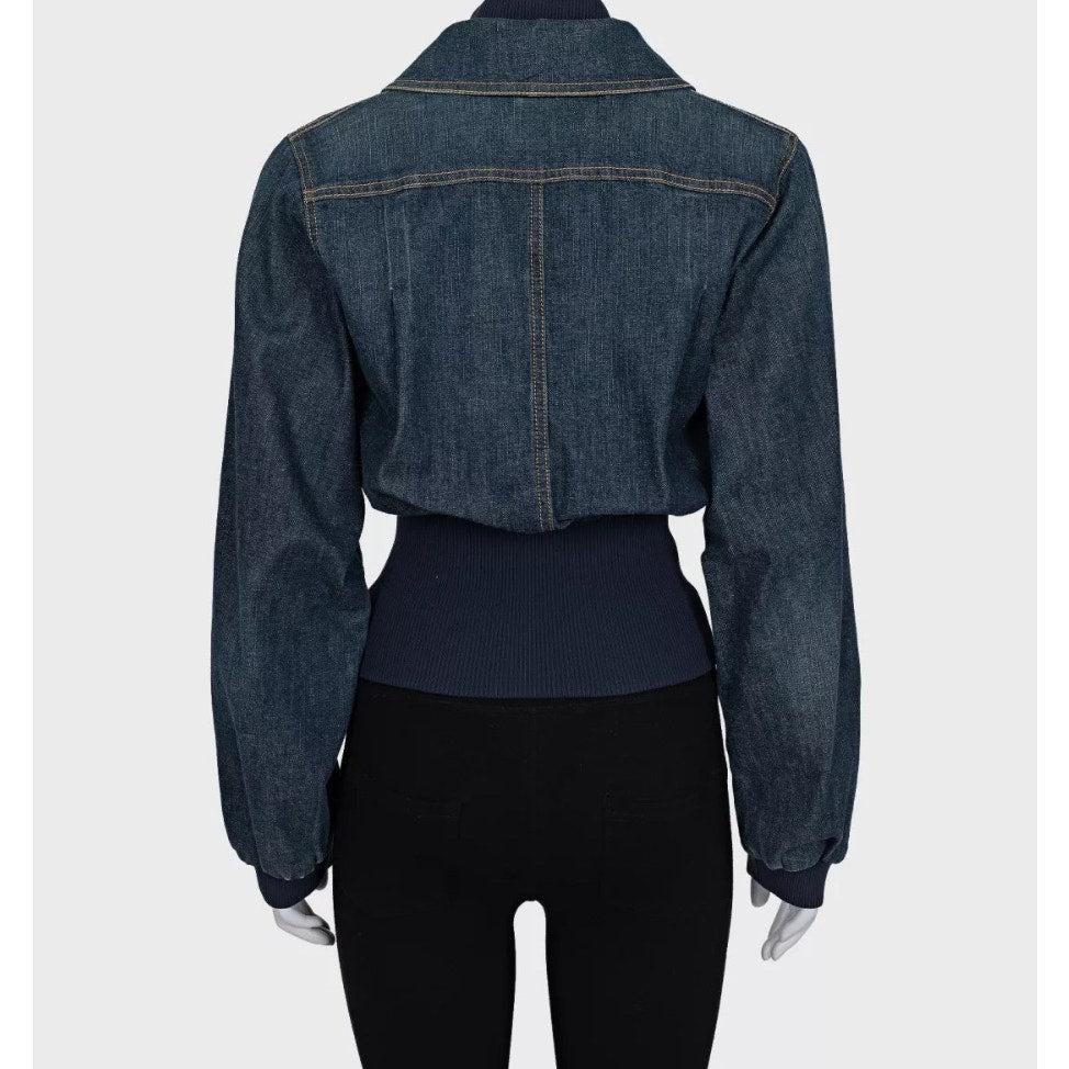 Noir Dolce & Gabbana Veste en jean ajustée - IT40 / Taille S en vente