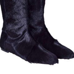 Dolce & Gabbana - Flat Gazelle Fur Boots VALLY Black 39