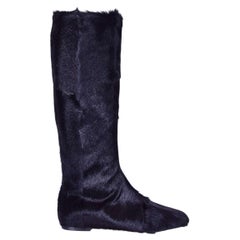 Dolce & Gabbana - Flat Gazelle Fur Boots VALLY Black 39