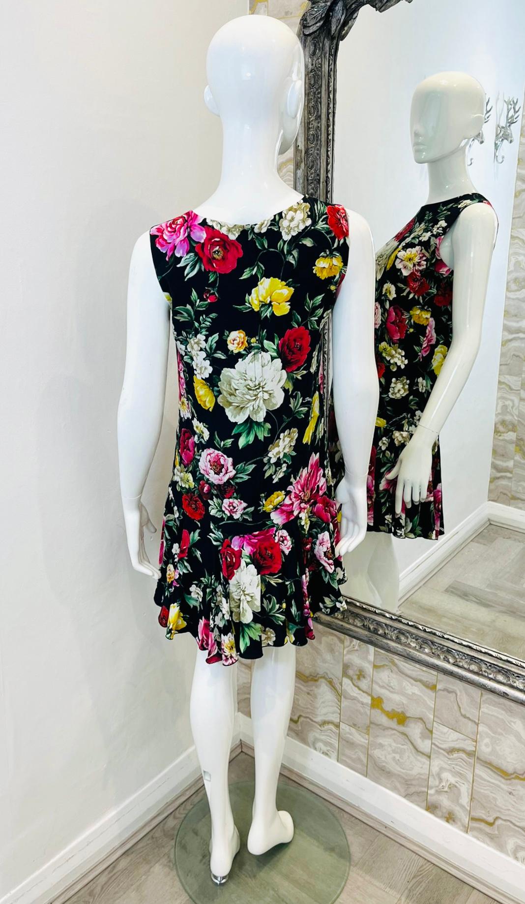 Dolce & Gabbana Floral A-Line Dress In Excellent Condition For Sale In London, GB