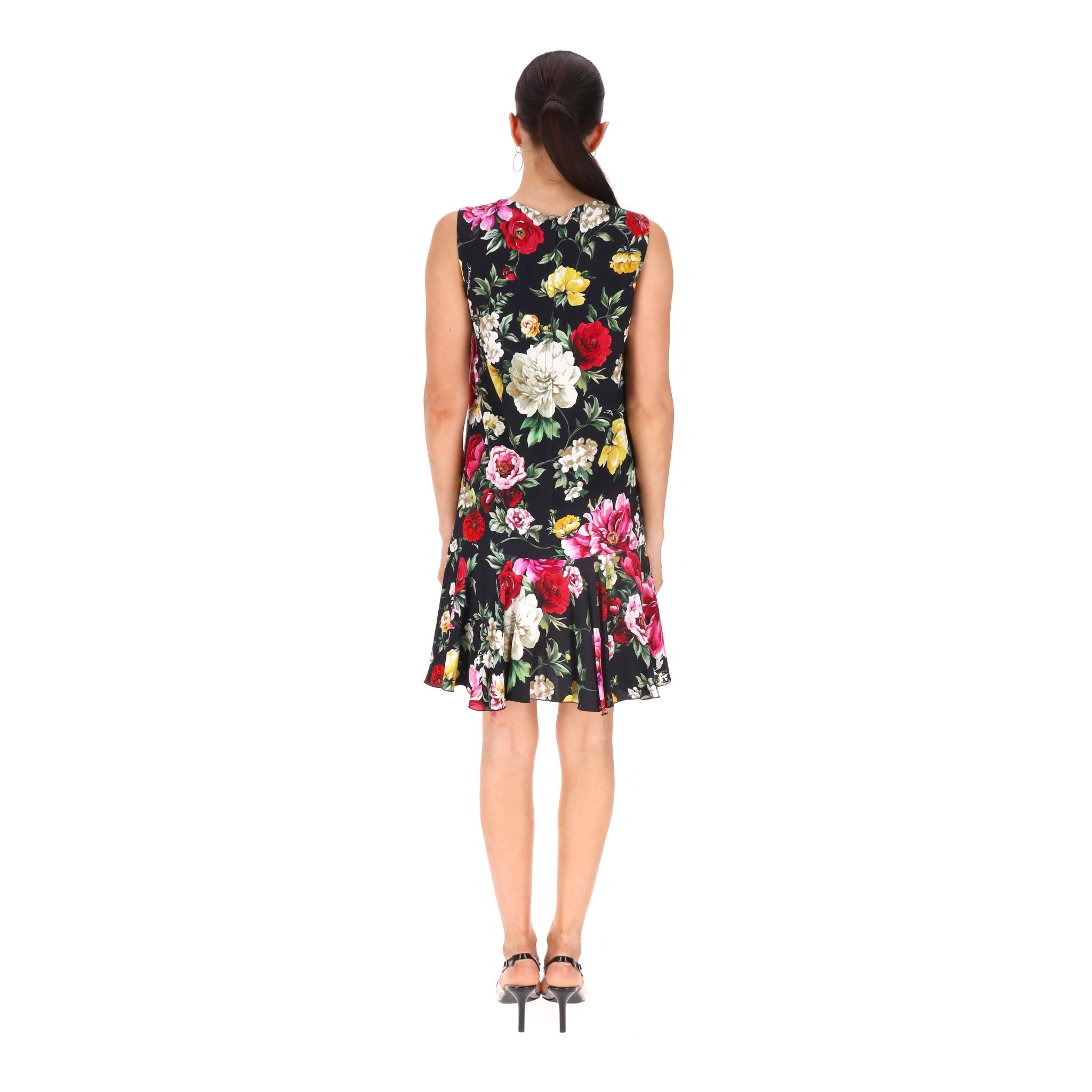 Dolce & Gabbana - Robe florale à ligne A Excellent état - En vente à London, GB