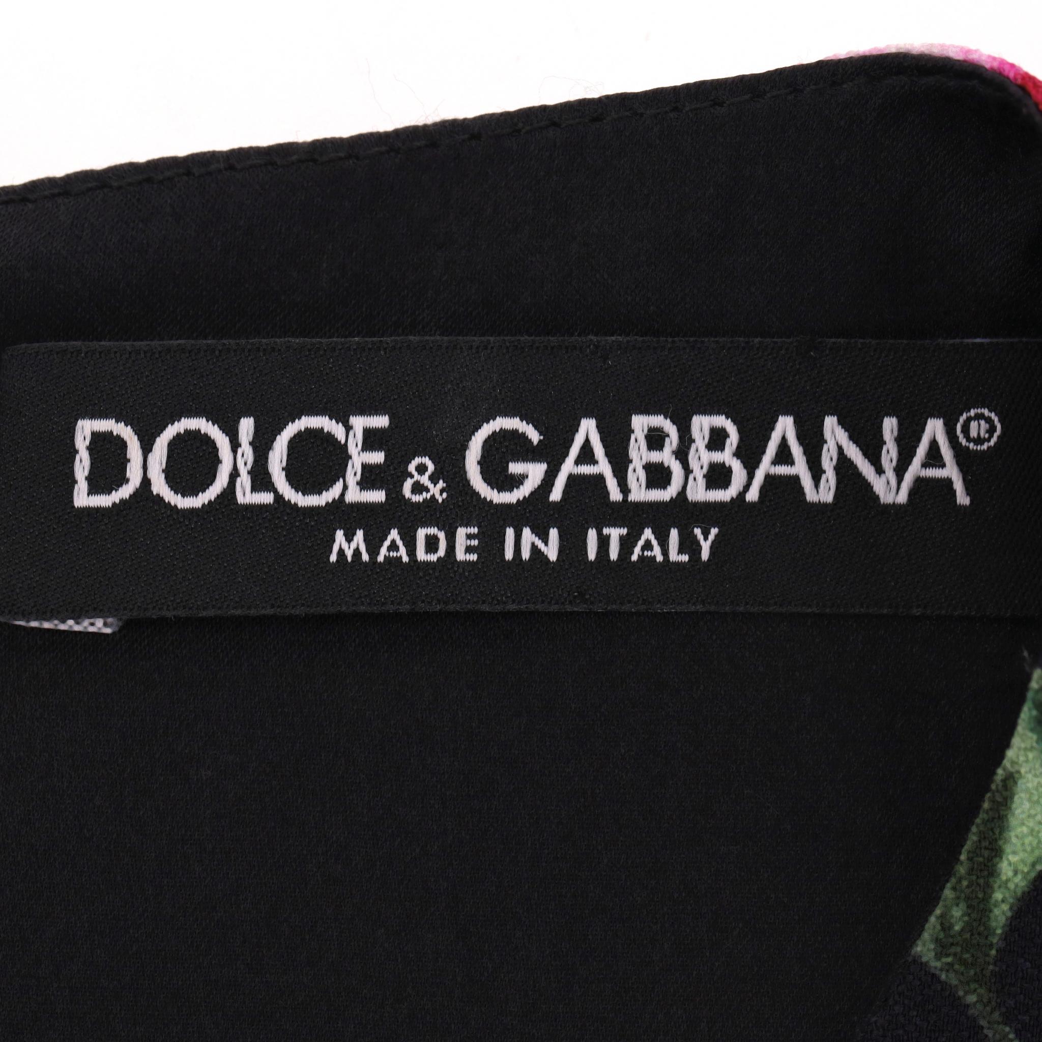 Dolce & Gabbana - Robe florale à ligne A en vente 2