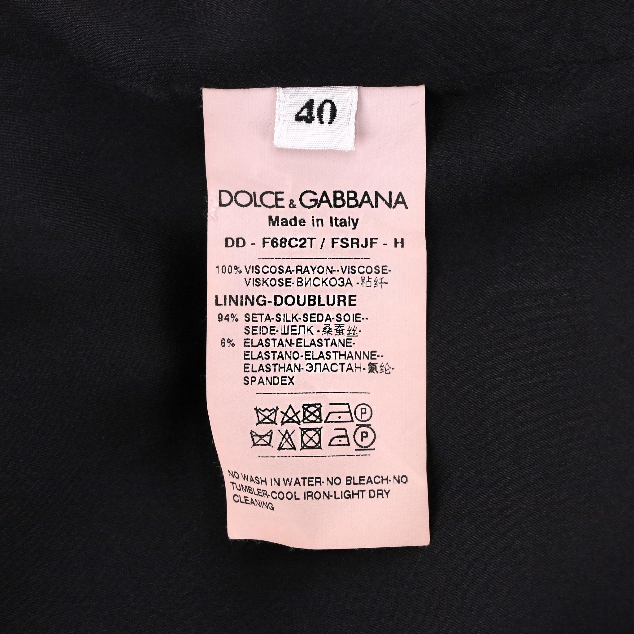 Dolce & Gabbana - Robe florale à ligne A en vente 3