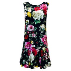 Dolce & Gabbana A-Linien-Kleid mit Blumenmuster