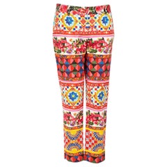Dolce & Gabbana Floral Abstract Slim Trousers Size S