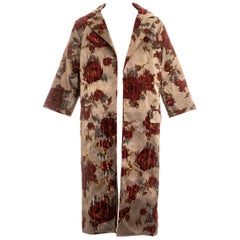 Dolce & Gabbana floral beaded silk evening coat, ss 1999