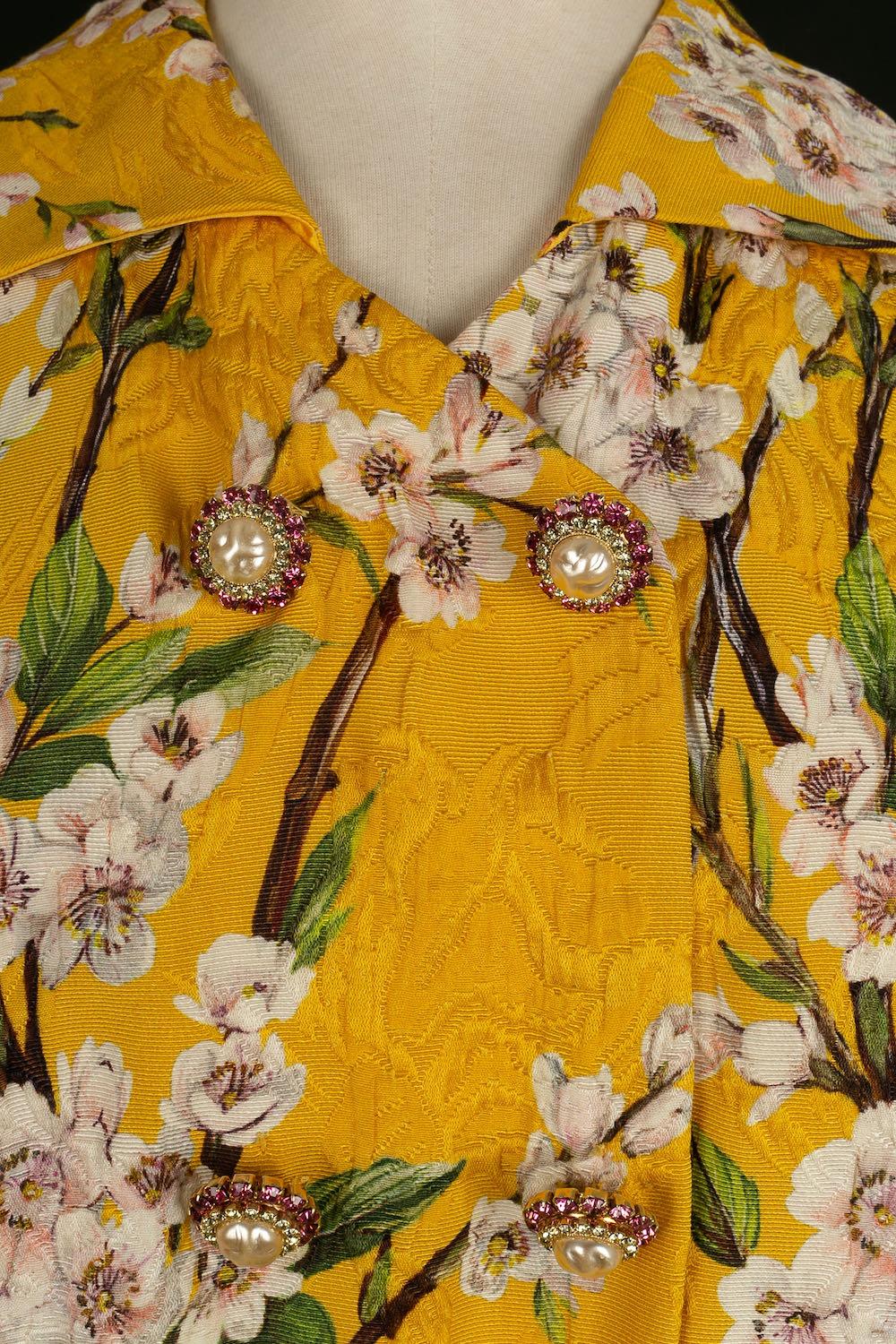 Dolce & Gabbana Floral Cotton Jacket For Sale 1