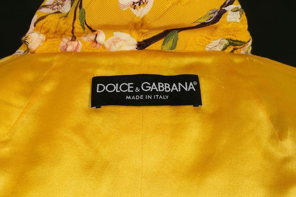 Dolce & Gabbana - Giacca in cotone floreale in vendita 2