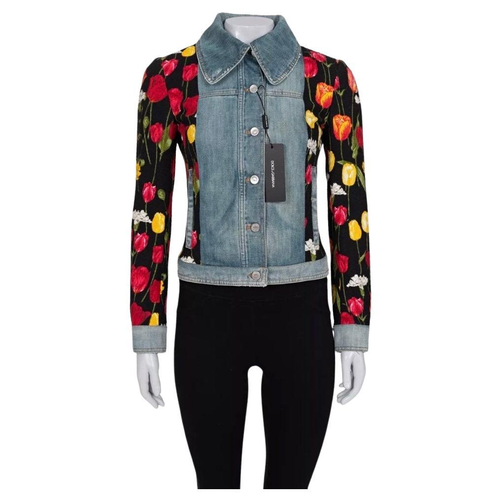 Dolce 
Gabbana - Giacca floreale in cotone IT38 XS in vendita