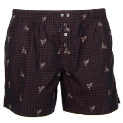 Dolce & Gabbana Floral Embroidered Beachwear Swim Shorts Blue Bordeaux 6 / XL