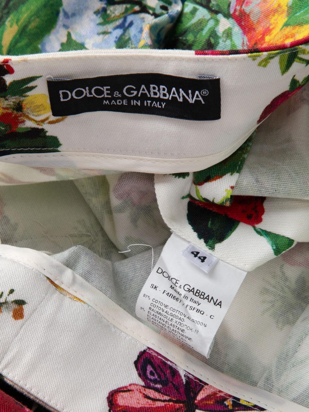 Dolce & Gabbana Floral Knee Length Skirt Size L For Sale 1