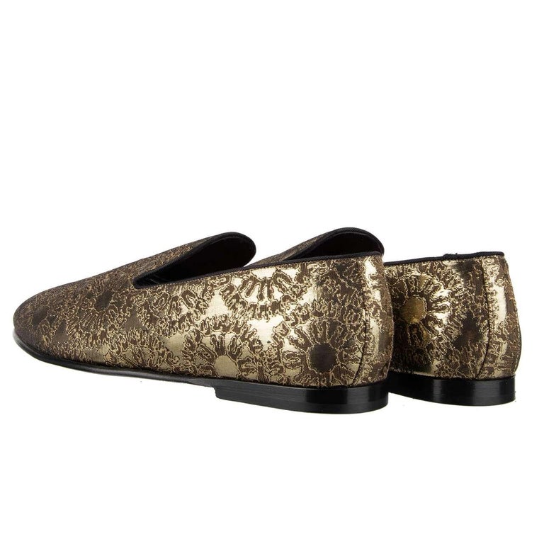 Dolce & Gabbana Gold Lurex Fantasia Mid Arm Length Gloves main image 1