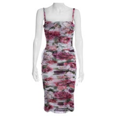 DOLCE & GABBANA Floral Mesh Dress Size 42