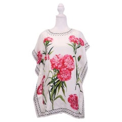 Dolce & Gabbana Floral Oversized Silk Top Size IT 42