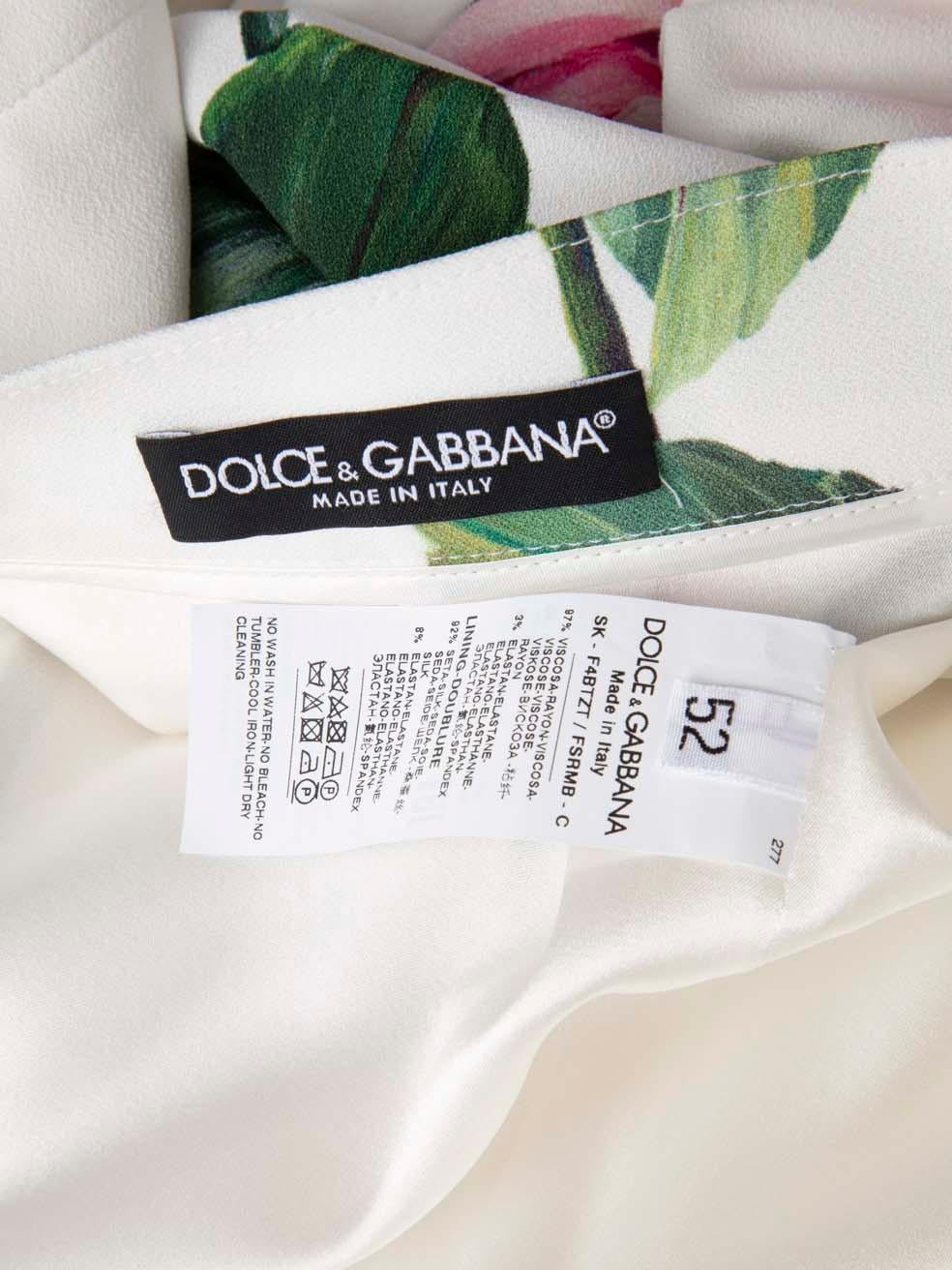 Women's Dolce & Gabbana Floral Pattern Midi Skirt Size 4XL