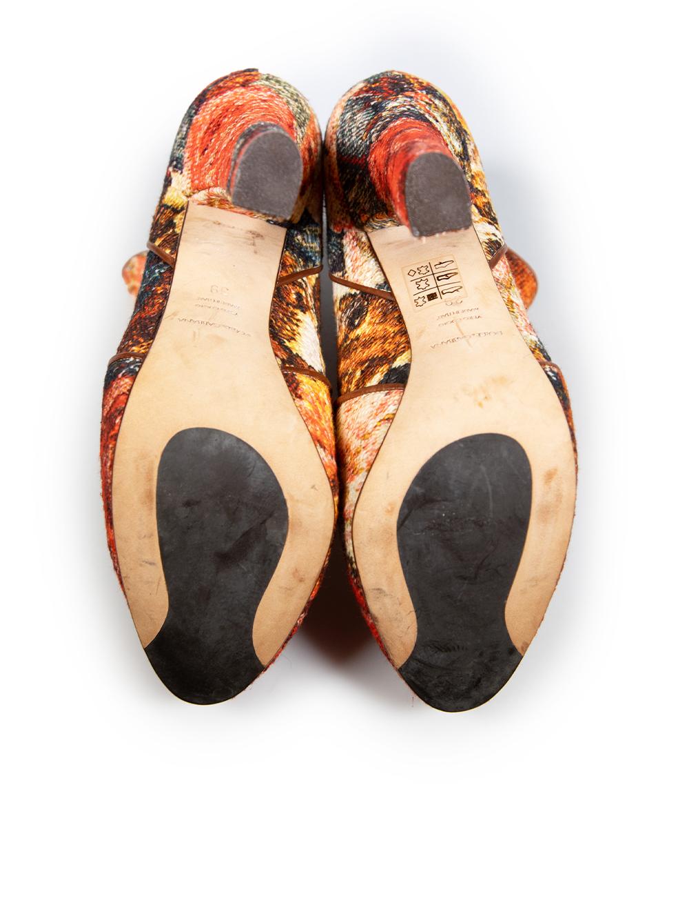 Dolce & Gabbana Botines de Jacquard con Estampado Floral Talla IT 39 en Bueno estado para la venta en London, GB