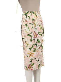 Dolce & Gabbana Floral Pencil Midi Skirt Size XS