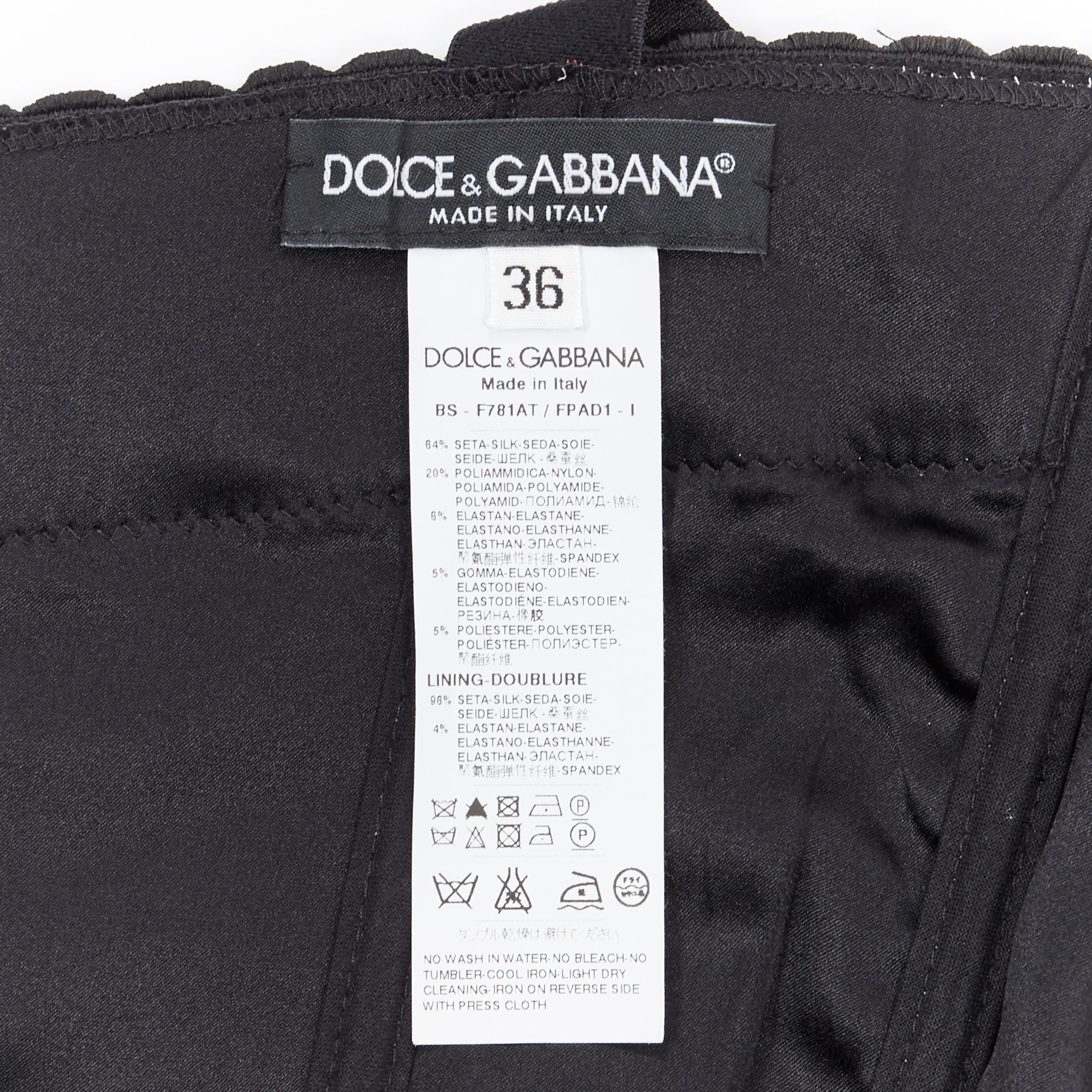 DOLCE GABBANA top corsé corpiño deshuesado con estampado floral de lunares IT36 XS 6